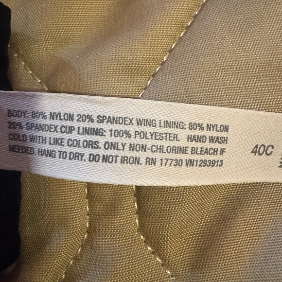 Auden The Bliss Bra Size 40C Black Floral Lightly Lined Style # 023126930 - Picture 13 of 16